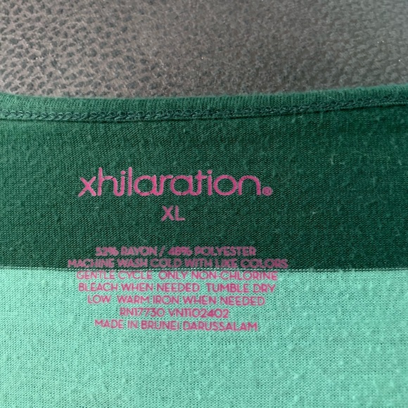 Green Striped Tunic Top - Picture 3 of 3